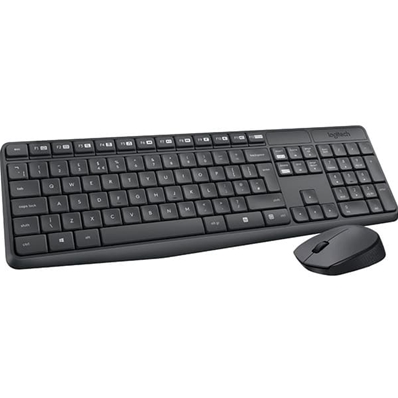 LOGITECH 920-007919 Kit de teclado y mouse inalámbrico negro, MK235