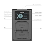 SMALLRIG SM3824 Pack de 2 baterías tipo NPFZ100 y cargador USB.