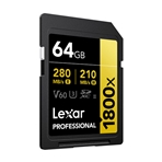 LEXAR LSD1800064G-BNNNG Tarjeta Profesional SDXC 64GB UHS-II (U3) Class 10 V60