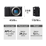 SONY ZV-E10L Cámara compacta mirrorless para Vlogging con óptica zoom 16-50mm