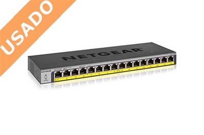 NETGEAR GS116PP (Usado) Switch 16 puertos 1GB Ethernet con PoE+(183W)