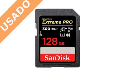 SANDISK SDSDXDK-128G-GN4IN (Usado) Tarjeta SDXC Extreme Pro V90 128GB UHS-2 300 MB/s.