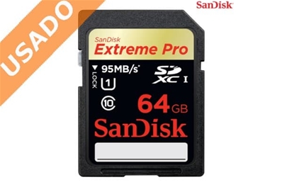 SANDISK SDSDXPA-064G-X46 (Usado) Tarjeta SDXC Extreme PRO UHS-1 clase 10 de 64 GB 95MB/S. 