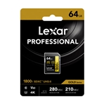 LEXAR LSD1800064G-BNNNG Tarjeta Profesional SDXC 64GB UHS-II (U3) Class 10 V60