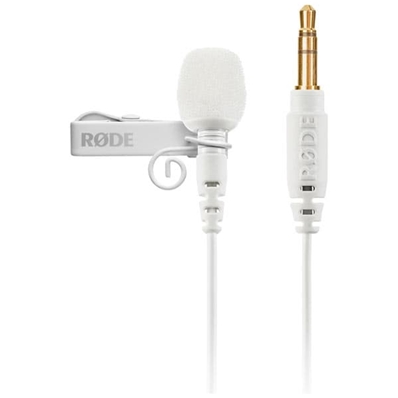 RODE LAVALIER GO WHITE Micrófono de solapa de grado profesional con jack 3.5mm TRS