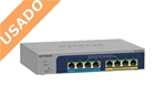 NETGEAR MS108EUP-100EUS (Usado) Switch 8 puertos 1GB Ethernet PoE+ y PoE++ (230W totales)