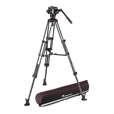 MANFROTTO MVK504XTWINMC Kit: rótula 504X, trípode carbono Twin, estab. central y bolsa.