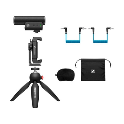 SENNHEISER MKE 400 MOBILE KIT Kit de micro para cámaras DSLR y smartphones.