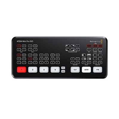 BLACKMAGIC Atem Mini Pro ISO. VMixer 4 Ins HDMI, Rec ISO y streaming Out