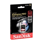 SANDISK SDSDXXY-064G-GN4IN Tarjeta V30 SDXC Extreme PRO UHS-1 (3) clase 10 de 64GB 170MB/s.