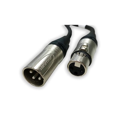 PERCON PA-5001 Conexión profesional audio XLR-M a XLR-F de 1 metro.