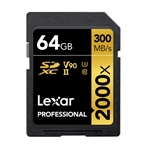 LEXAR SDXC 64GB V90 Tarjeta Profesional SDXC 64GB UHS-II (U3) Class 10 V90.