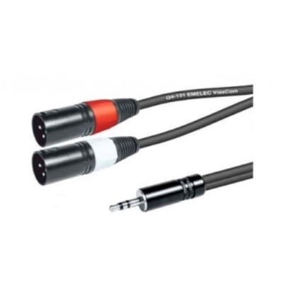 MQV Cable de audio MiniJack de 3,5 mm Stereo a 2 XLR (M)