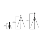 EIMAGE GA230 Trípode de 3 secciones con columna central y engranajes.