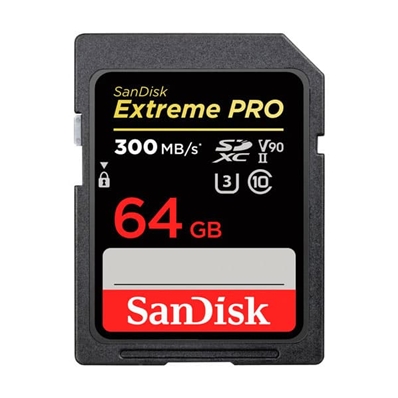 SANDISK SDSDXDK-064G-GN4IN Tarjeta SDXC Extreme Pro V90 64GB UHS-2 300 MB/s.