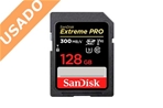 SANDISK SDSDXDK-128G-GN4IN (Usado) Tarjeta SDXC Extreme Pro V90 128GB UHS-2 300 MB/s.