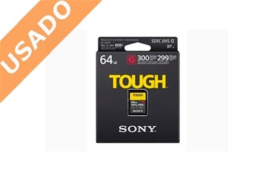 SONY SF-G64T (Usado) Tarjeta V90 SDXC serie G PRO UHS-2 SPEED 3 de 64 GB 300 MB/s.