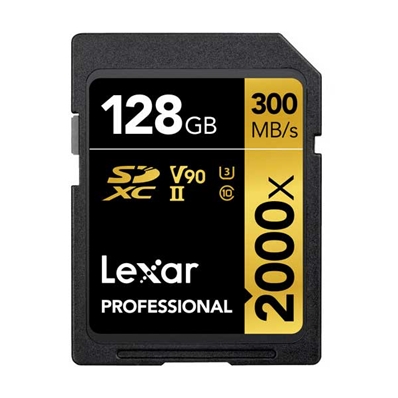 LEXAR LSD2000128G-BNNNG Tarjeta Profesional SDXC 128GB UHS-II (U3) Class 10 V90