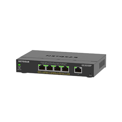 NETGEAR GS305EP-100PES Switch 5 puertos 1GB Etherner con 4 PoE +(63W)