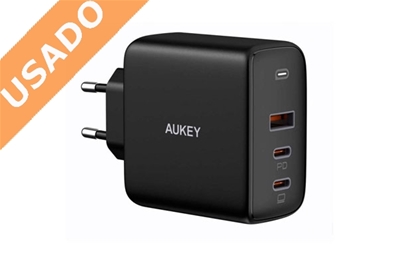 MQV Cargador de 3 puertos 90W PD. AUKEY OMNIA MIX 3 PA-B6S.