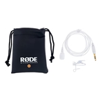 RODE LAVALIER GO WHITE Micrófono de solapa de grado profesional con jack 3.5mm TRS