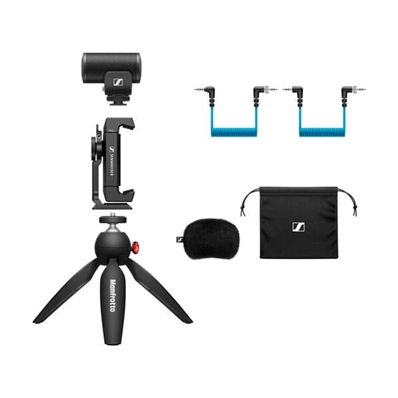 SENNHEISER MKE 200 MOBILE KIT Kit de micro para cámaras DSLR y smartphones.