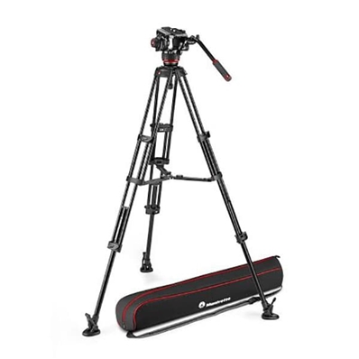 MANFROTTO MVK504XTWINMA Kit: rótula 504X, trípode Alu Twin, estab central y bolsa.