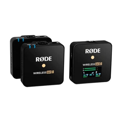 RODE WIRELESS GO II DUAL Sistema de micrófono inalámbrico de doble canal.