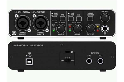 BEHRINGER UPHORIA UMC202 Interface de sonido USB 2.0.