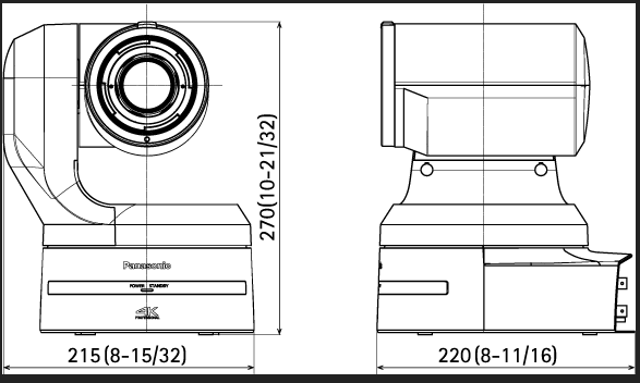 Panansonic AW-UE150 DIMENSIONES